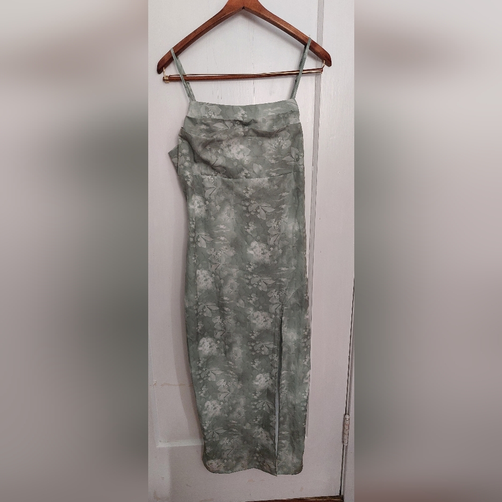Coastal Chic sage green dress size medium with side slit